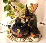 Jim Shore Witch's Cauldron Candle Holder