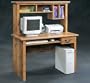 Bishop Pine Computer Desk with Hutch