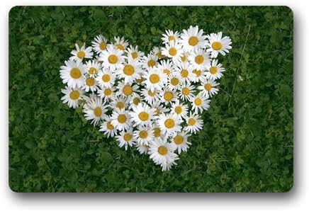 Custom Daisy Flower Door Mats Cover Non-Slip Machine Washable Outdoor Indoor Bathroom Kitchen Decor Rug Mat