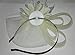 Coolr Women's Fascinators Hat Small Hairpin Feather Mesh Flower Hairclip (Beige)