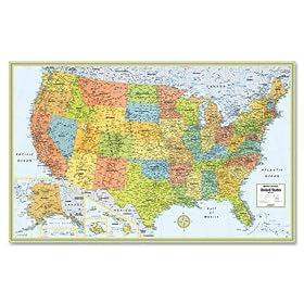 Rand McNally RM528959999 - M-Series Full-Color Laminated United States Wall Map, 50 x 32 by 