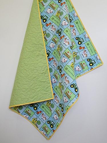 John Deere Baby Quilt, John Deere nursery, Baby barn animals crib quilt, John Deere patchwork baby quilt, John Deere crib bedding