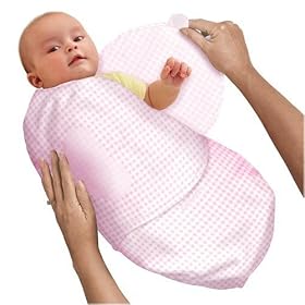 Kiddopotamus SwaddleMe 100% Cotton Flannel Small, Pink Gingham