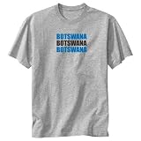 T-Shirt Heather Gray " Triple Color Botswana " Country
