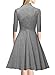 Miusol Women's Official Bow Neck Plaid Slim Half Sleeve Vintage Dress