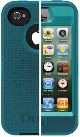 OtterBox Defender Series Case for iPhone 4/4S- Retail Packaging Protective Case - Reflection (Aqua Blue&mineral Blue)