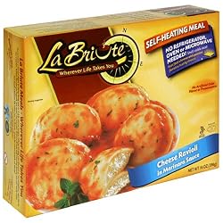 La Briute Self Heating Meal, Cheese Ravioli, 14-Ounce Meal (Pack of 6)