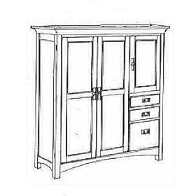 Office Furniture - Computer Armoire - Mission Oak Executive Office Furniture Home Office...