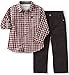 Calvin Klein Boys' Plaid Shirt and Twill Pant Set