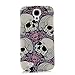 S4 Case, Galaxy S4 Case - MOLLYCOOCLE Fashion Style Colorful Painted Pattern PC Hard Cover Case for Samsung Galaxy S4 I9500 I9505 SPH-L720 SGH-I337 SCH-I545 SGH-M919 SCH-R970 Samsung Galaxy S4 LTE-A(Skull with Flowers)