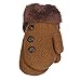 DZT1968® 1 Pair Winter Baby Cute Thick Gloves Mittens With String (0-12 Months) (Khaki)