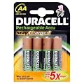 Duracell Rechargeable Accu StayCharged 2000 mAh AA Batteries - 4-Pack