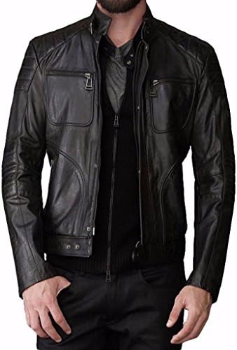 Nova Wears men's Lambskin Leather Jacket XXX-Large Black