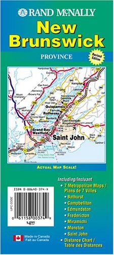 City Travel Guides Discounted  Books : New Brunswick Provincial Map