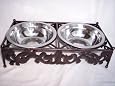 Fleur De Lis Tuscan Pet Food Dog Cat Bowl Dish Feeder