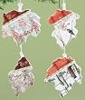 Club Pack of 12 Moments Leaf Shaped Inspirational Montage Christmas Ornaments