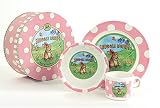 Michel Design Works Baby's First Plate Set - Snuggle Bunny, Pink (Pack of 2)