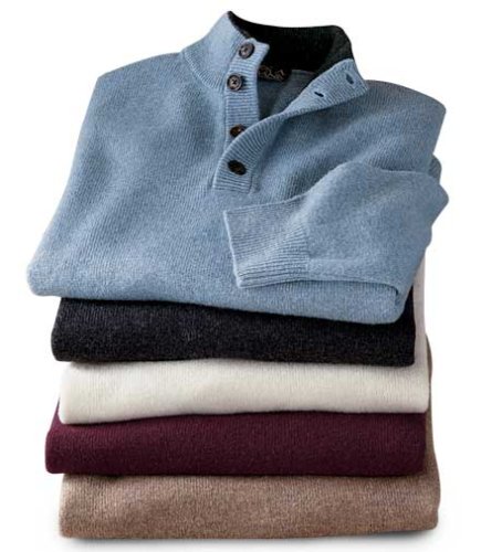 4-Button Solid Polo Lambswool-Blend Sweater
