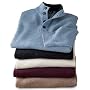 4-Button Solid Polo Lambswool-Blend Sweater