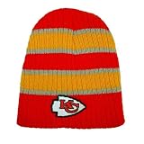Kansas City Chiefs Wide Yellow Stripe Knit Beanie - Officially Licensed NFL (National Football League) Apparel