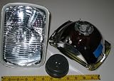 Hella 200mm E Code H4 Halogen Replacement Headlight Kits with Hella Xenon +50 60/55W H4 Bulbs