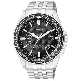 Citizen - CB0021-57E - Montre Homme - Quartz Analogique - Cadran Noir - Bracelet Acier Argent