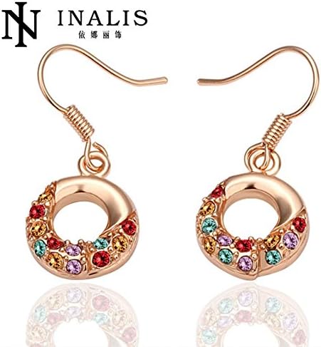 Beauty Of Fashion Shenzhen City Laikeni Jewelry Rose Gold Earrings Beautifully Popular In Europe And The United States Environmental Protection Anti Allergy E021