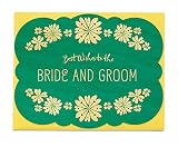 Wedding Flowers Wood Congratulations Card by Night Owl Paper Goods