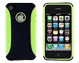 Slim Protector Case for Apple iPhone 4 (Fits AT&T Model) - Black & Green