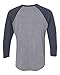 Nl6051 NEXT LEVEL APPAREL Unisex Tri-Blend Raglan, Vintage Navy/ Premium Heather, Small