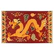 EXP 5' x 2'6" Hand-Knotted Tibetan Gold Dragon Wool Area Rug