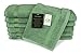 SALBAKOS Luxury Hotel & Spa Turkish Cotton 12-Piece Washcloth Set for Bath - Shower | Toallas De Baño, 13 x 13 Inch, Green, 12 Washcloths