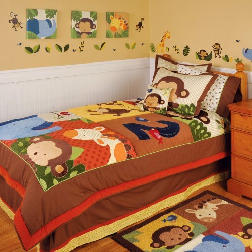 Jungle 123 Full Quilt and 2 Pillow Shams by Kidsline