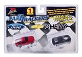 Life Like Twin Pack: Ford Vs Chevy Fast Tracker Slot Cars - 2010 Mustang And Camaro