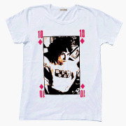 POP Ｔシャツ プライマル・スクリーム ボビー・ギレスビー NO10 WHITE