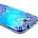 For Galaxy S3 , ivencase Beautiful Blue Tribal Pattern Slim Soft TPU Gel Texture Ultra Thin [Flexible] Bumper Protective Rear Skin Case Cover Perfect Fit for Samsung Galaxy S3 III i9300