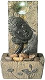 Leaning Buddha LED Indoor Tabletop Fountain