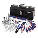 Workpro W009027A 160-Piece Mechanic Tool Kit, Daily use Basic Tool Set includes hammer, wrench, plie