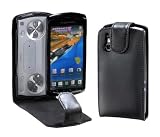 Produkt-Bild: MaryCom PREMIUM QUALIT&Auml;T Leder Handytasche schwarz f&uuml;r Sony Ericsson Xperia Play Smartphone + gratis Displayschutzfolie / LTS XP