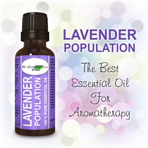 Lavender Essential Oil. 100% Pure, Natural, Undiluted and High Therapeutic Grade Aromatherapy Oil. Lavender Population is Considered to Be the Best Lavender Oil for Aromatherapy. 30 ml (1 Oz)