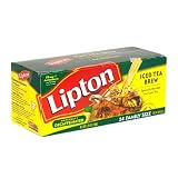 Lipton Iced Tea Brew Tea Bags, Decaffeinated, 24 tea bags, Family Size [5.25 oz (148 g)]