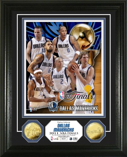 NBA Dallas Mavericks 2011 Finals Team Force 24KT Gold Coin Photo Mint