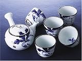 かぶ絵山水 急須茶器揃 te05-01