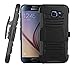 Galaxy S6 Case, Debin Galaxy S6 Belt Clip Holster Case Cover Dual Layer Hybrid Armor Protector - Belt Clip Holster Cover with Kickstand and Locking Swivel Belt Clip Case for Samsung Galaxy S6 - Black