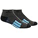 adidas Men's Cushioned X 2 Low Cut Socks (2 Pair), Black-Graphite Marl/Solar Blue/Light Onix, Large