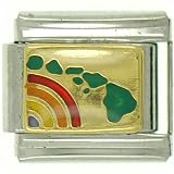 Hawaiian Islands Italian Charms Bracelet Link