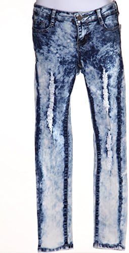 VIP Fashion Girl Fashion Denim Acid Wash Skinny LEG Ripped Distressed Pants (10)