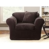 Sure Fit Stretch Metro 2-Piece Chair Slipcover, Espresso