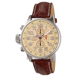 Invicta Men's Lefty Chrono Cream Face w/Brown Band 2772