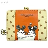 《シンジカトウ×ディズニー/ミッキー&ミニー》コラボver.3◎がまぐちコインケース【オレンジ】☆SHINZI KATOU雑貨（小銭入れ）通販☆